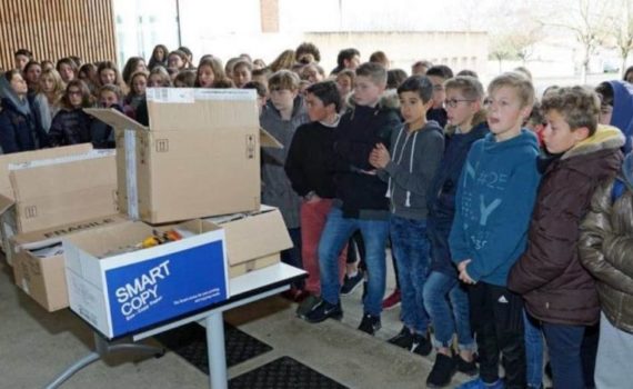 41 kg de fournitures collectés du collège Marais-Poitevin pour la course Sénégazelle