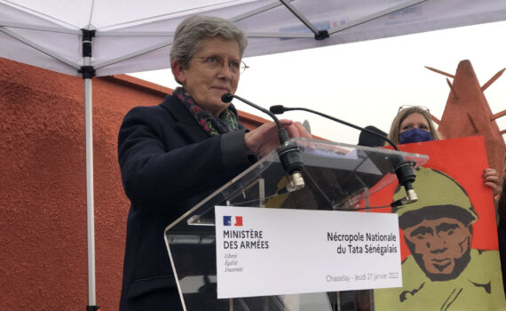 L’hommage de Geneviève Darrieussecq ministre déléguée, aux 25 tirailleurs sénégalais morts à Chasselay (France)
